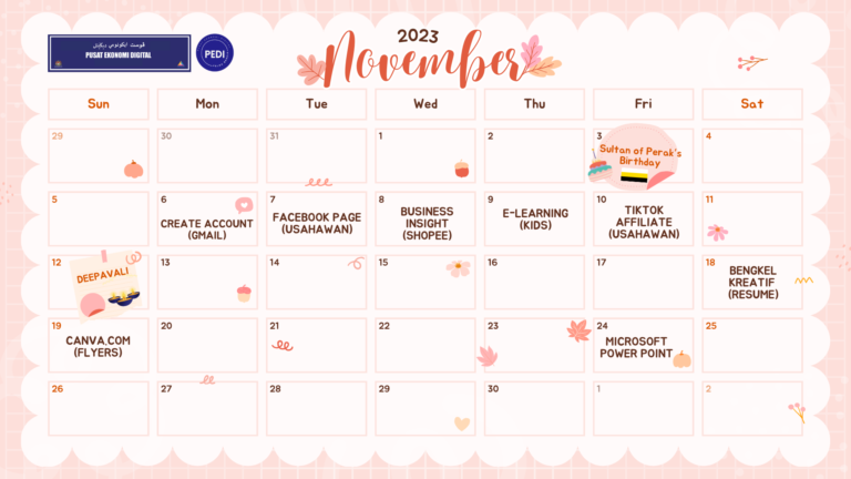 JADUAL AKTIVITI NOVEMBER