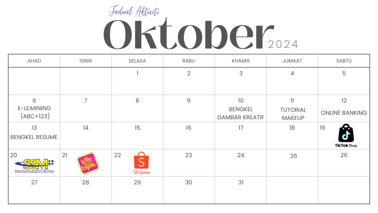 Jadual Aktiviti October